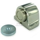 Solid Brass Magnetic Dome Stop in Polished Stainless Steel