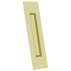 Solid Brass Rectangular Flush Pull in Polished Brass