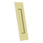Solid Brass Rectangular Flush Pull in Unlacquered Brass