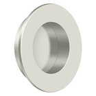 Solid Brass Round Flush Pull in Polished Nickel