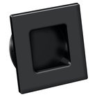 Solid Brass Square Flush Pull in Paint Black