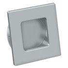 Solid Brass Square Flush Pull in Brushed Chrome