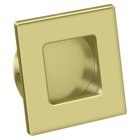 Solid Brass Square Flush Pull in Polished Brass