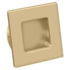 Solid Brass Square Flush Pull in Brushed Brass