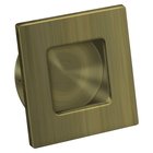Solid Brass Square Flush Pull in Antique Brass
