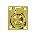 Solid Brass 1 3/4" x 1 3/8" Flush Ring Pull in PVD Brass