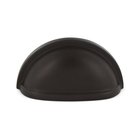 Solid Brass 3" Centers Oval Shell Cup Pull in Oil Rubbed Bronze