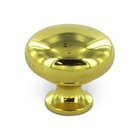 Solid Brass 1 1/4" Diameter Solid Round Knob in Polished Brass