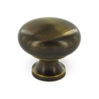 Solid Brass 1 1/4" Diameter Solid Round Knob in Antique Brass