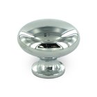 Solid Brass 1 1/4" Diameter Hollow Round Knob in Polished Chrome
