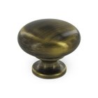Solid Brass 1 1/4" Diameter Hollow Round Knob in Antique Brass