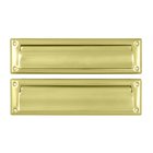 Mail Slot 13 1/8" with Interior Flap in Polished Brass