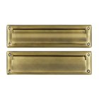 Mail Slot 13 1/8" with Interior Flap in Antique Brass
