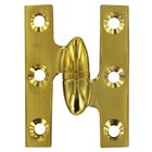 Solid Brass 2" x 1 1/2" Right Handed Olive Knuckle Hinge (Sold Individually) in PVD Brass