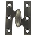 Solid Brass 2" x 1 1/2" Right Handed Olive Knuckle Hinge (Sold Individually) in Antique Nickel