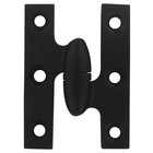 Solid Brass 2" x 1 1/2" Right Handed Olive Knuckle Hinge (Sold Individually) in Paint Black