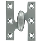Solid Brass 2" x 1 1/2" Left Handed Olive Knuckle Hinge (Sold Individually) in Brushed Chrome
