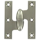 Solid Brass 2 1/2" x 2" Left Handed Olive Knuckle Hinge (Sold Individually) in Brushed Nickel