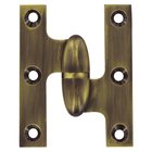 Solid Brass 2 1/2" x 2" Right Handed Olive Knuckle Hinge (Sold Individually) in Antique Brass