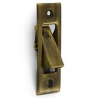Solid Brass Pocket Door Jamb Bolt in Antique Brass