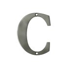 Solid Brass 4" Residential House Letter C in Antique Nickel