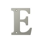 Solid Brass 4" Residential House Letter E in Brushed Nickel