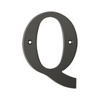Solid Brass 4" Residential House Letter Q in Oil Rubbed Bronze