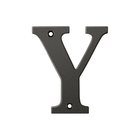 Solid Brass 4" Residential House Letter Y in Oil Rubbed Bronze