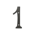 Solid Brass 4" Residential House Number 1 in Oil Rubbed Bronze