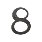 Solid Brass 4" Residential House Number 8 in Oil Rubbed Bronze