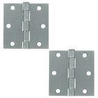 3" x 3" Residential Square Door Hinge (Sold as a Pair) in Brushed Chrome