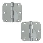 3 1/2" x 3 1/2" 5/8" Radius/Ball Bearing Door Hinge (Sold as a Pair) in Polished Chrome