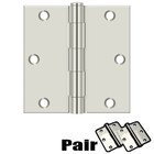 3 1/2"x 3 1/2" Square Hinge (Sold as Pair) in Polished Nickel