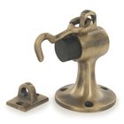 Solid Brass Floor Mounted Bumper with Holder in Antique Brass