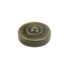 Solid Brass 1" Diameter Round Dimple Screw Cover in Antique Brass