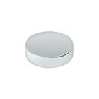 Solid Brass 1" Diameter Round Flat Screw Cover in Polished Chrome