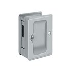 Heavy Duty Pocket Lock Adjustable 3 1/4"x 2 1/4" Sliding Door Receiver in Brushed Chrome