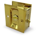 Solid Brass 2 1/2" x 2 3/4" Privacy Pocket Lock in PVD Brass