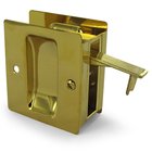 Solid Brass 2 1/2" x 2 3/4" Passage Pocket Lock in PVD Brass