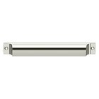 Solid Brass 7 1/16" Centers Front Mounted Shell Cup Pull in Polished Nickel
