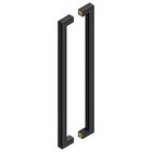 24" Centers Contemporary Back to Back Pull in Paint Black
