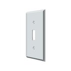 Solid Brass Single Toggle Switchplate in Polished Chrome