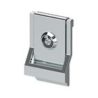 Solid Brass Modern Door Knocker with Viewer in Polished Chrome
