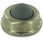 Solid Brass 1" Diameter Flush Bumper in Brushed Nickel
