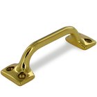 Solid Brass 3 1/2" Centers Front Mounted Handle in Polished Brass