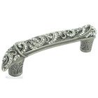 3 1/2" Centers Belmont Handle in Antique Nickel with with Clear Swarovski