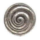 Thick Swirl Knob in Antique Matte Silver