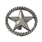 Star in Circle Knob in Antique Bright Silver