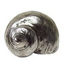 Turban Conch Knob in Antique Matte Silver