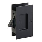 Passage Modern Rectangular Pocket Door Lock in Flat Black